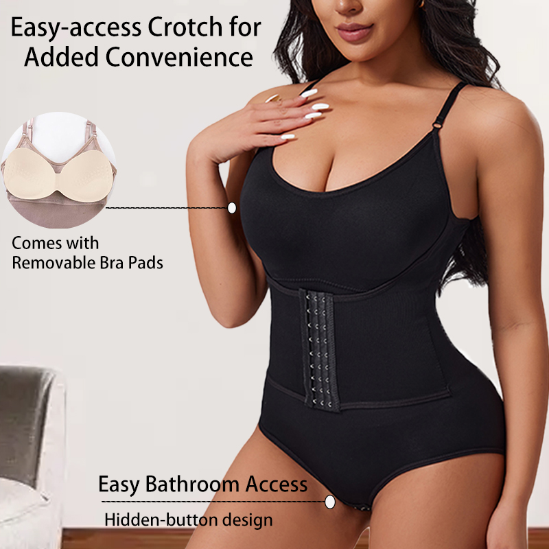 Push Up Bra Padded - ชุดกระชับสัดส่วนยกสะโพกสำหรับผู้หญิง ช่วยยกกระชับหน้าอก ลดสัดส่วนเอว พร้อมตะขอด้านหน้า แผ่นรองหน้าอกถอดได้ ควบคุมหน้าท้อง