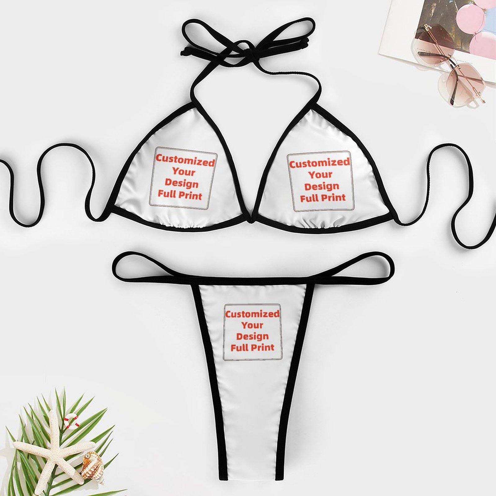 ชุดบิกินี่ทรงสามเหลี่ยมแบบปรับ - Thong Bikini Women บทวิจารณ์และราคา