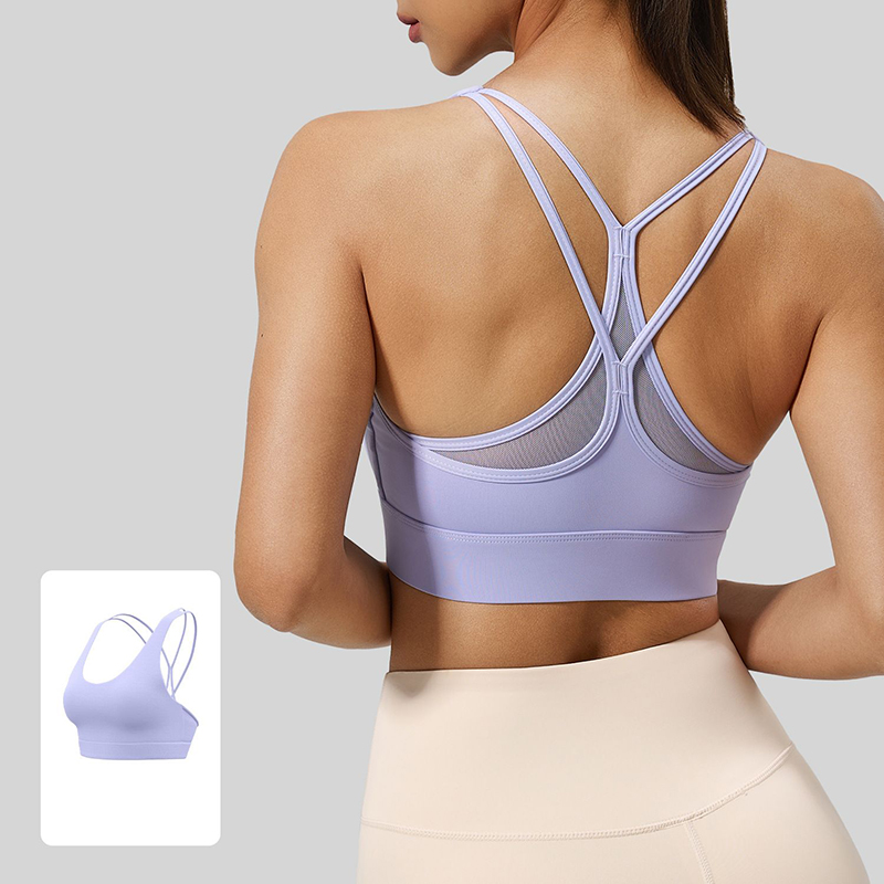 เสื้อชั้นในโยคะแบบตาข่ายไขว้หล - Sports Bra High Impact บทวิจารณ์และราคา
